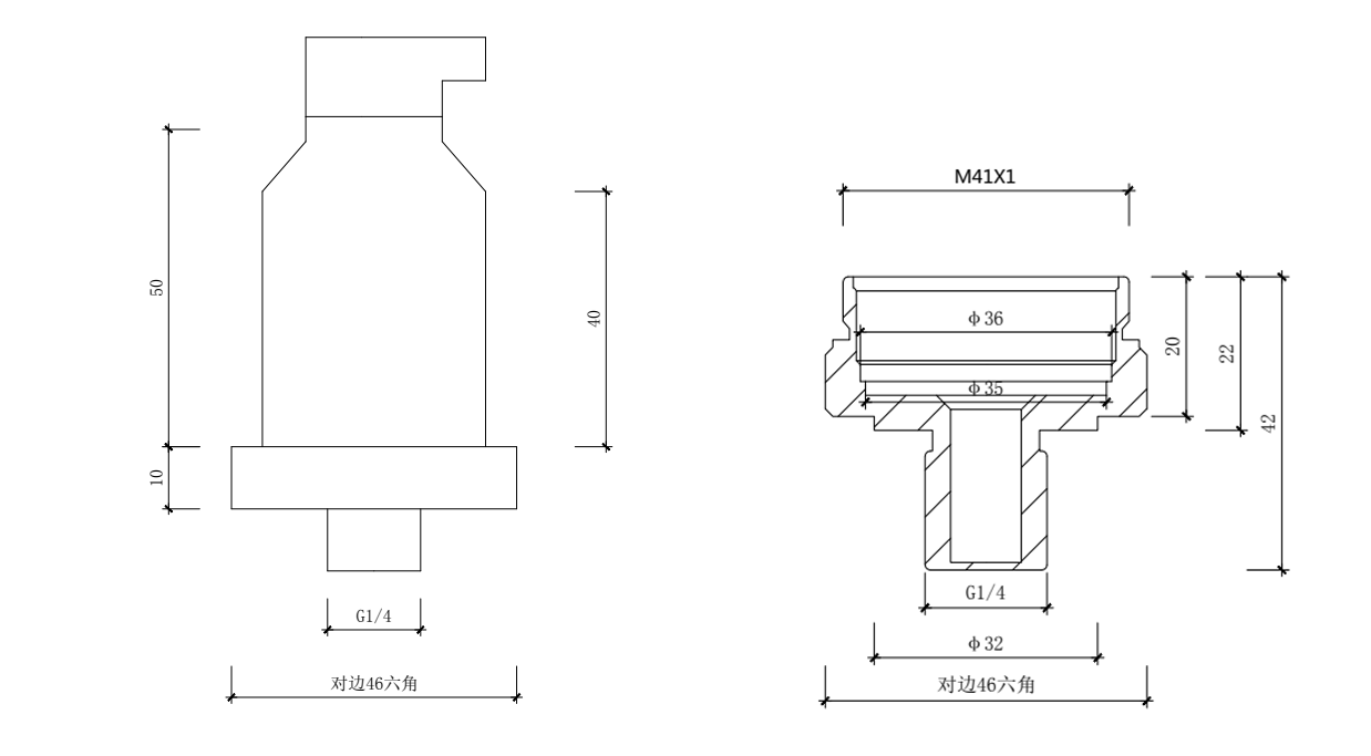 PTL613Z絕壓變送器尺寸圖 PTL613Z絕壓變送器尺寸圖